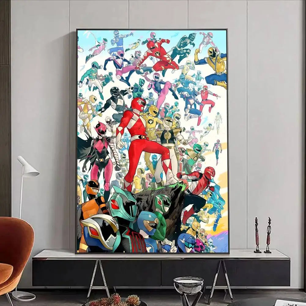 TV M-Mighty Morphin Power Rangers Poster HD art poster for home living room bar office decoration sticky, waterproof Peaceful Pleasures Health and Wellness