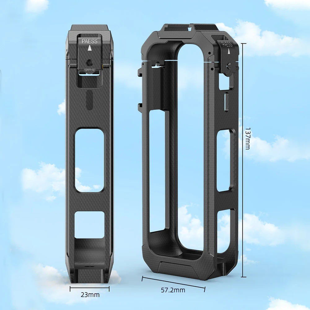 Action Camera Frame Magnetic Quick Release Interface Expansion Bracket Housing Case for Insta360 X5 Camera Accessories Peaceful Pleasures Health and Wellness