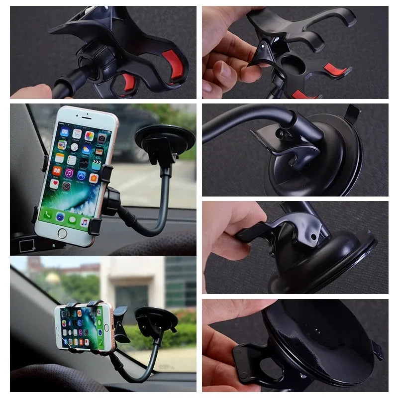 Car Phone Holder Universal 360 Degree Flexible Dashboard Windshield GPS Mount Desk Table Cell Mobile Phone Holder Stand Peaceful Pleasures Health and Wellness