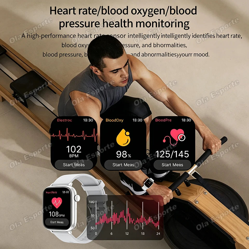 2026 New Full Touch Screen Smart Watch For Men Women Gift 100+Sports Fitness Watch Bluetooth Waterproof Call Digital Smartwatch Peaceful Pleasures Health and Wellness