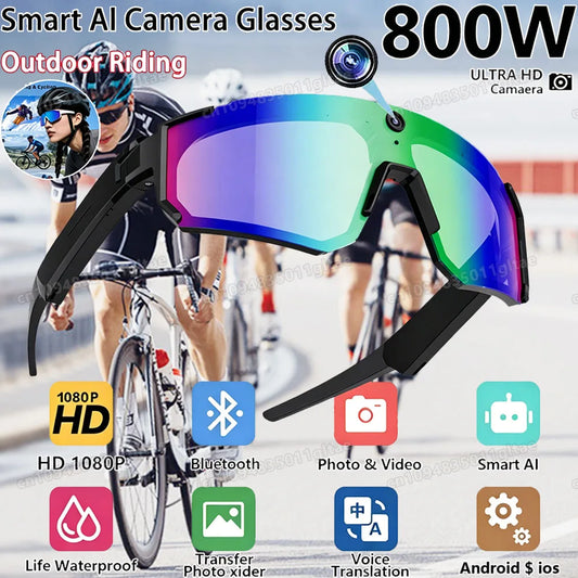 Sunscreen Smart Glasses AI Translation TF Card Bluetooth Conversation Recording Listening To Music Smart Sunglasses Men Women Peaceful Pleasures Health and Wellness