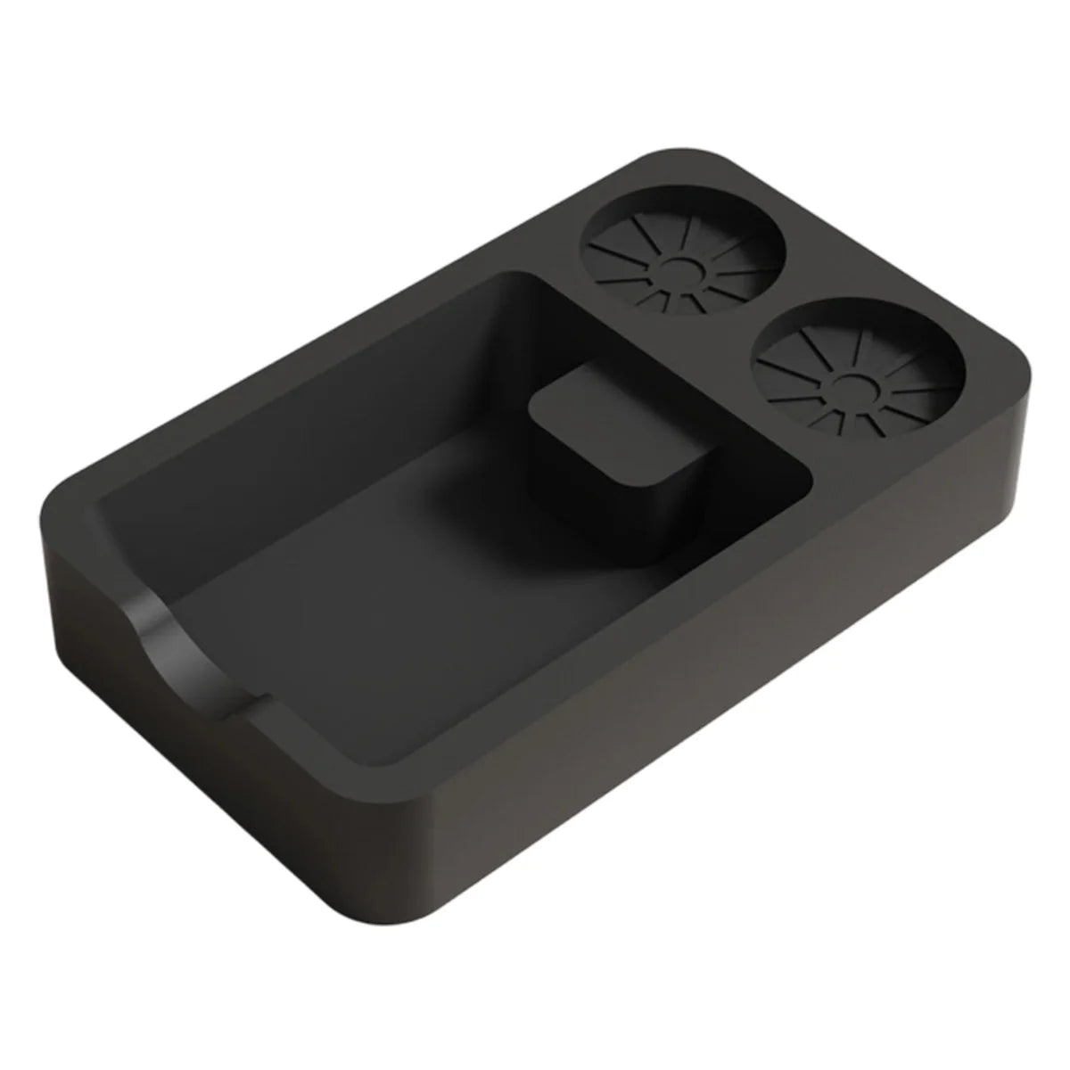 2 in 1 Espresso Tamping Station, Espresso Knock Box, Espresso Coffee Organizer Box Fit for Storage 51, 54, 58MM Espresso Tamper Peaceful Pleasures Health and Wellness black