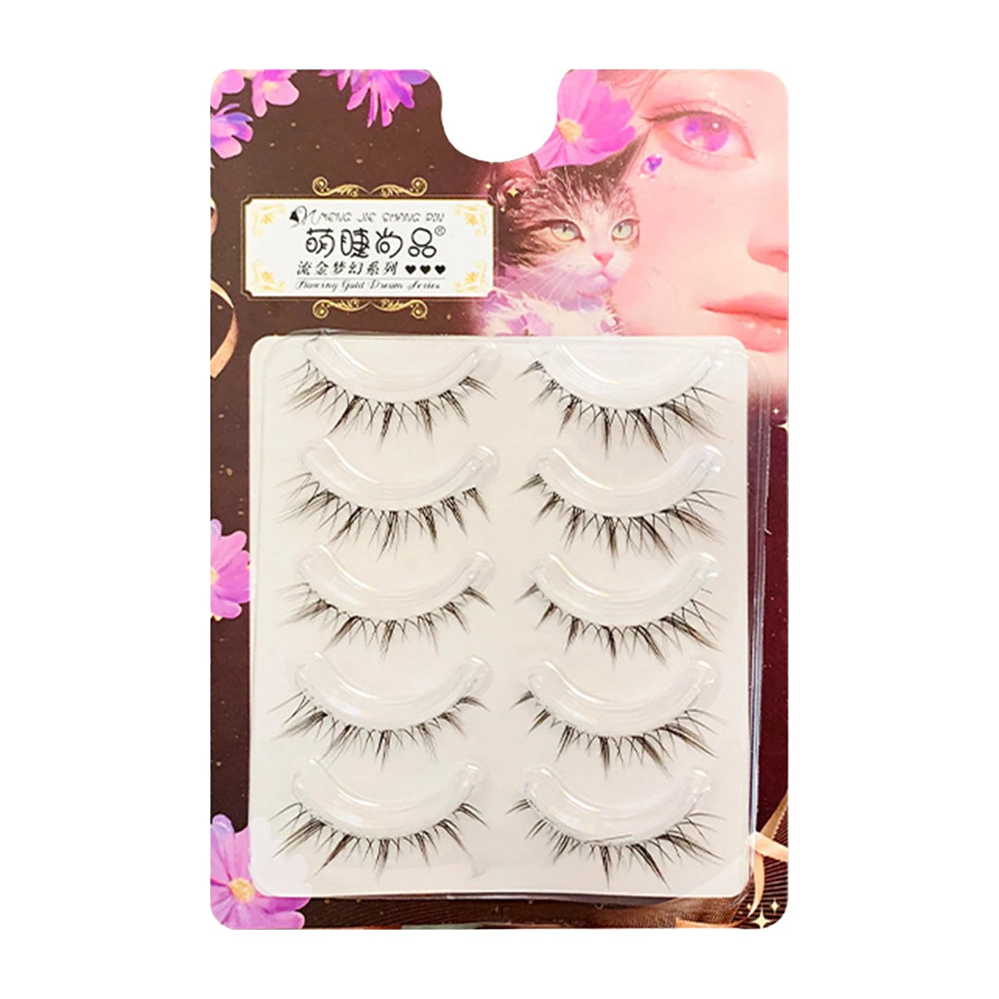 5 Pairs Sunflower Wispy False Eyelashes – Anime Manga Lashes False Eyelashes Peaceful Pleasures Health and Wellness style 2