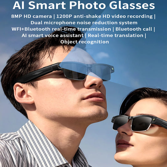 Smart Translate Glasses Bluetooth Call Music Voice Assistant Control Real-time Simultaneous Interpretation Smart Sunglasses Peaceful Pleasures Health and Wellness