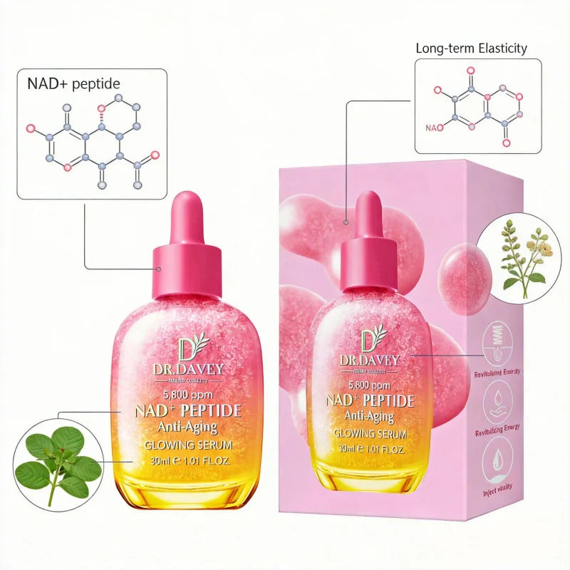 30ml DR.DAVEY NAD+Peptide Anti-Aging Glowing Serum Four Seasons Skincare, Moisturizing Facial Care, Suitable for Men and Women Peaceful Pleasures Health and Wellness