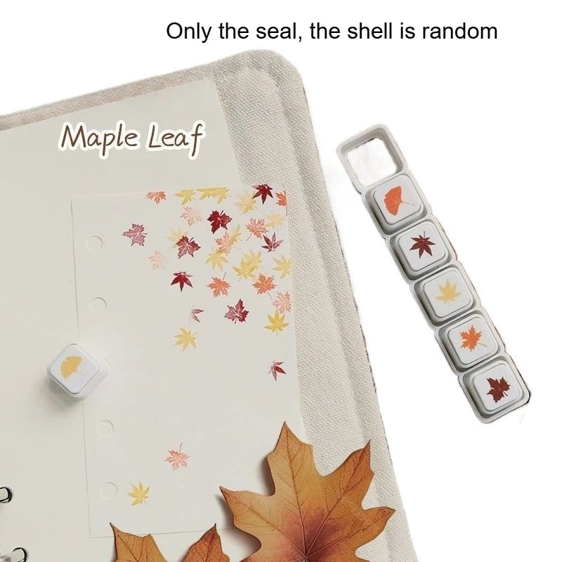 Snowflake and Maple Leaf Pattern Stamp Creative DIY Magazine Scrapbook for Students and Arts and Crafts Decoration Supplies Peaceful Pleasures Health and Wellness Maple Leaf