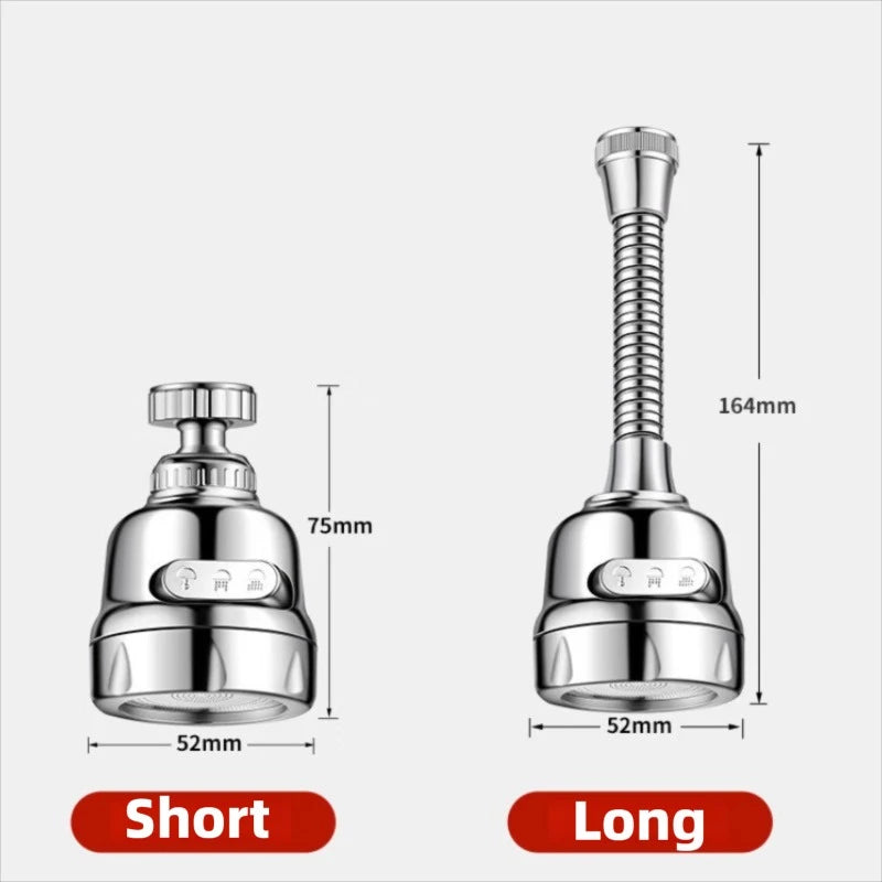 3 Modes Universal Kitchen Faucet Extenders Adapter 360° Rotation Filter Kitchen Gadgets Spray Water Saving Faucet Accessories Peaceful Pleasures Health and Wellness