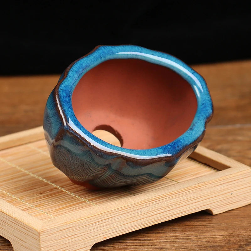 Chinese Style Bonsai Ceramic Plant Pot | Purple Sand Planter