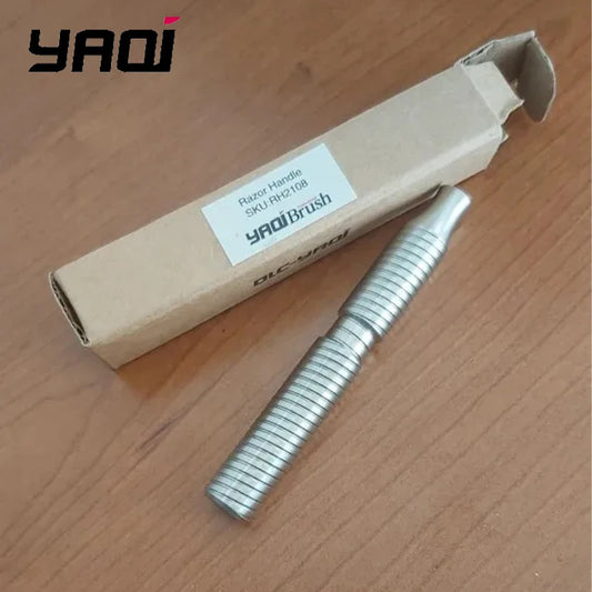 YAQI 88mm Solid Stainless Steel Material Safety Razor Handle Peaceful Pleasures Health and Wellness