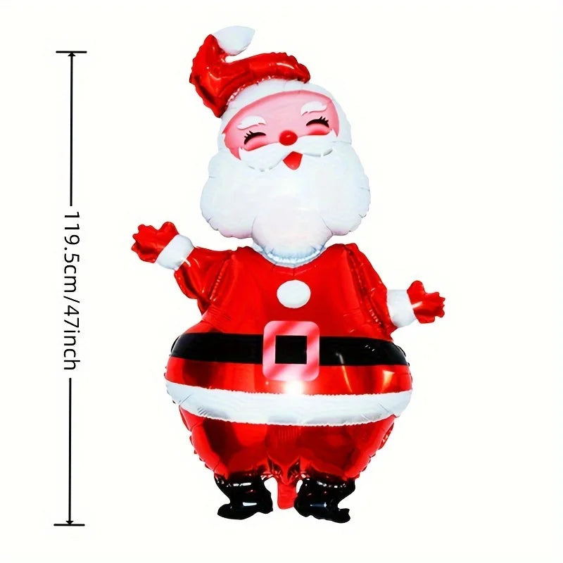 3-Pack Christmas Foil Balloons – Santa & Snowman Party Decor