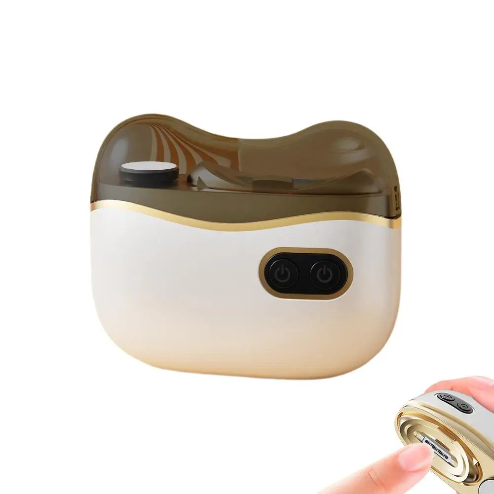 Electric Nail Clipper Polisher, Electric Nail Polishers With Light , File Organizers, for Adult Baby Fingernail Toe Scissors Peaceful Pleasures Health and Wellness white