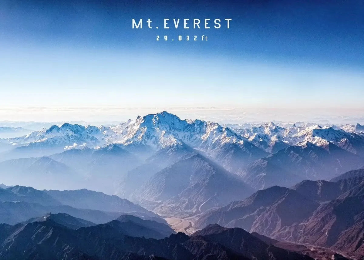 Mount Everest Panoramic Canvas Wall Art | Mountain Print