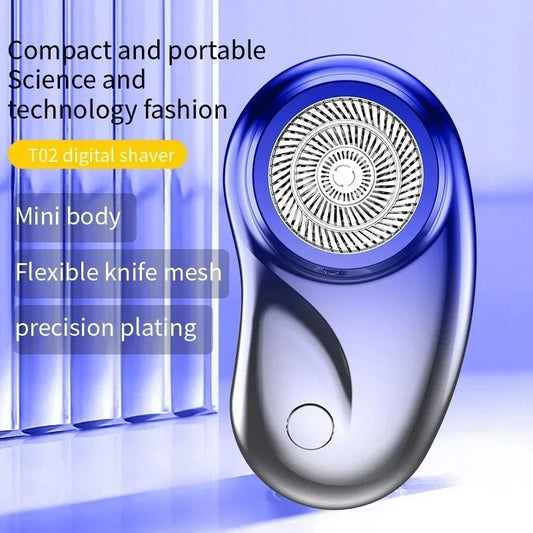 Portable USB Rechargeable Fast Electric Shaver Beard Trimmer Waterproof Washable Smart Power Display for Home Travel Peaceful Pleasures Health and Wellness