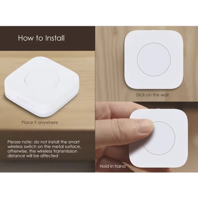 Aqara Mini Wireless Switch Zigbee Sensor Smart Button One Key Control Remote Control Home Automation for Homekit Xiaomi Mi Home Peaceful Pleasures Health and Wellness