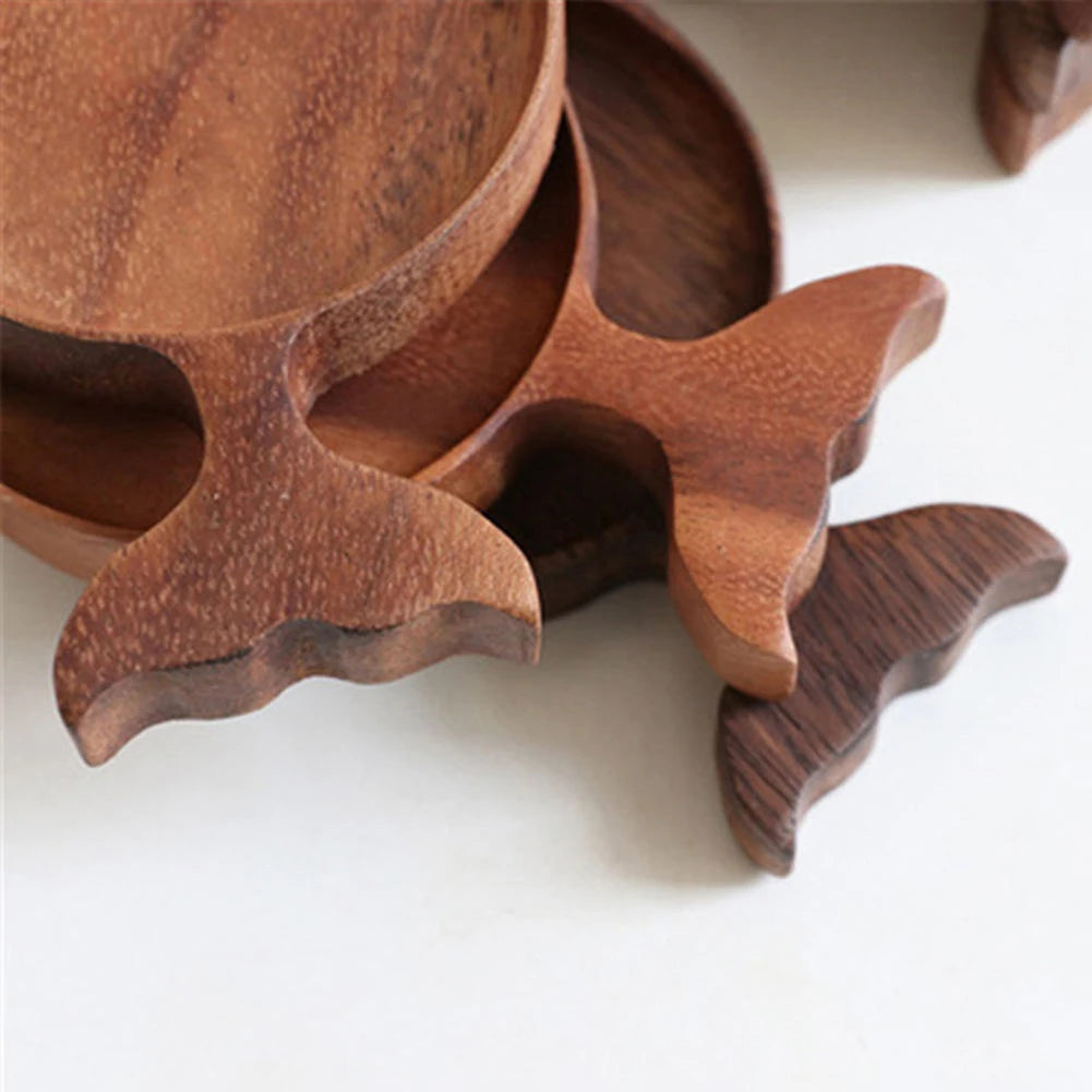 Fish-Shaped Wooden Condiment Dipping Dish with Handle Condiment Dipping Dish Peaceful Pleasures Health and Wellness