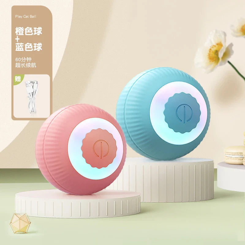Interactive Auto Rolling Ball Toy for Cats – USB Rechargeable