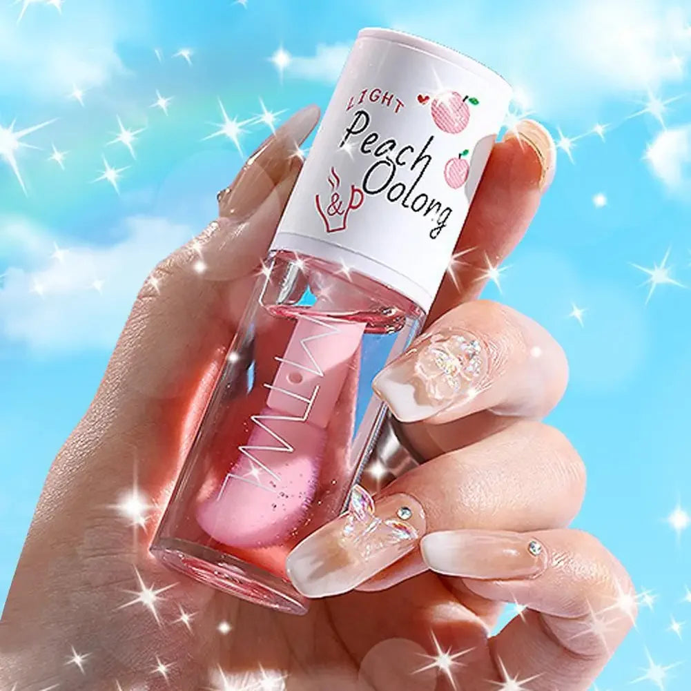Kawaii Honey Peach Lip Oil – Moisturizing Lip Tint & Plumper Lip Care Peaceful Pleasures Health and Wellness