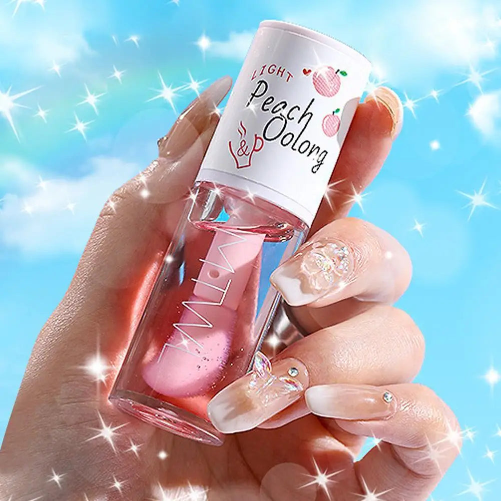 Korean Honey Peach Lip Oil – Vitamin E Lip Tint & Plumper 5g