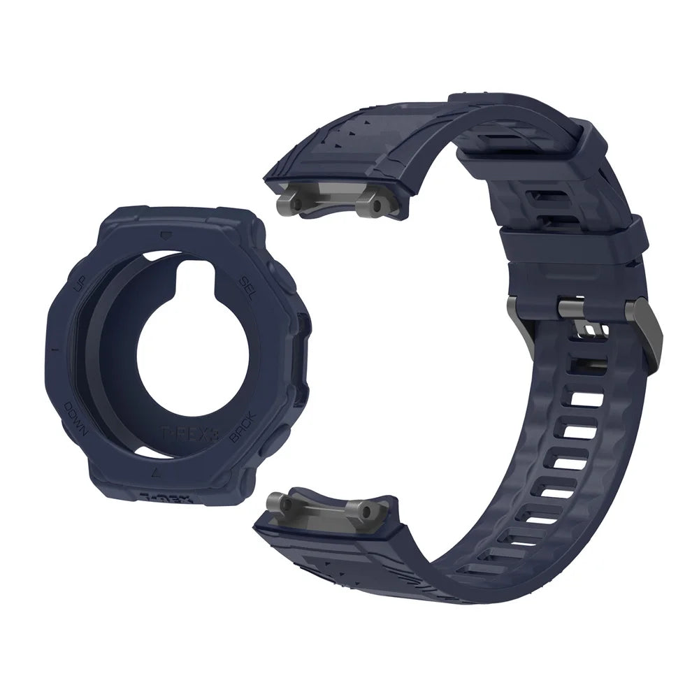 Silicone Watch Band & Case for Amazfit T-Rex 3 – Replacement