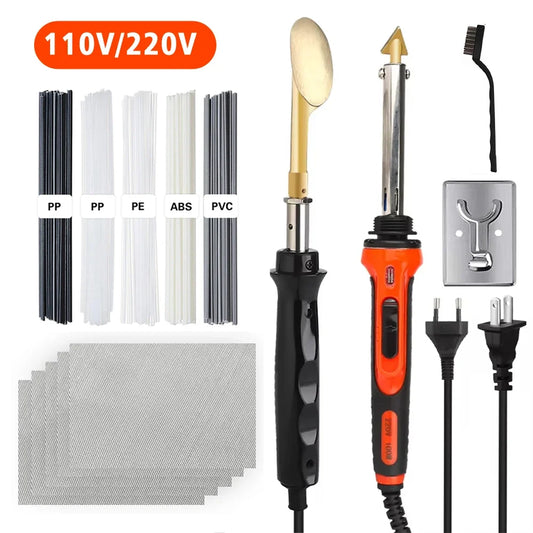 50W/100W Plastic Welding Repair Car Bumper Repair Soldering Iron Kit Temperature Controlled Soldering StationRepair Ironing Tool Peaceful Pleasures Health and Wellness
