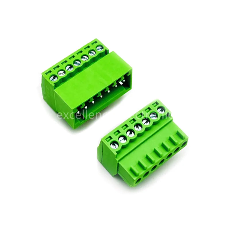 5sets 2EDGRK-2.54MM Micro Terminal Block Plug-in 15EDGKP 2P/3P/4P/5P/6P/8P Male and Female Set Green Screw Terminal Peaceful Pleasures Health and Wellness