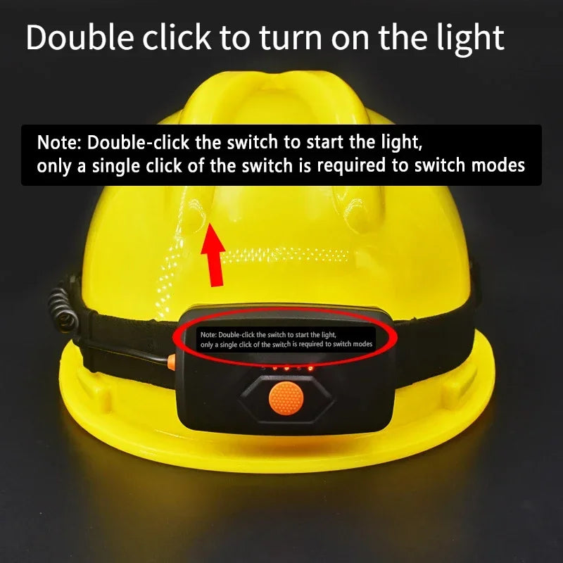 KDULIT COB LED Headlamp 7500mAh Rechargeable Wide Beam Torch