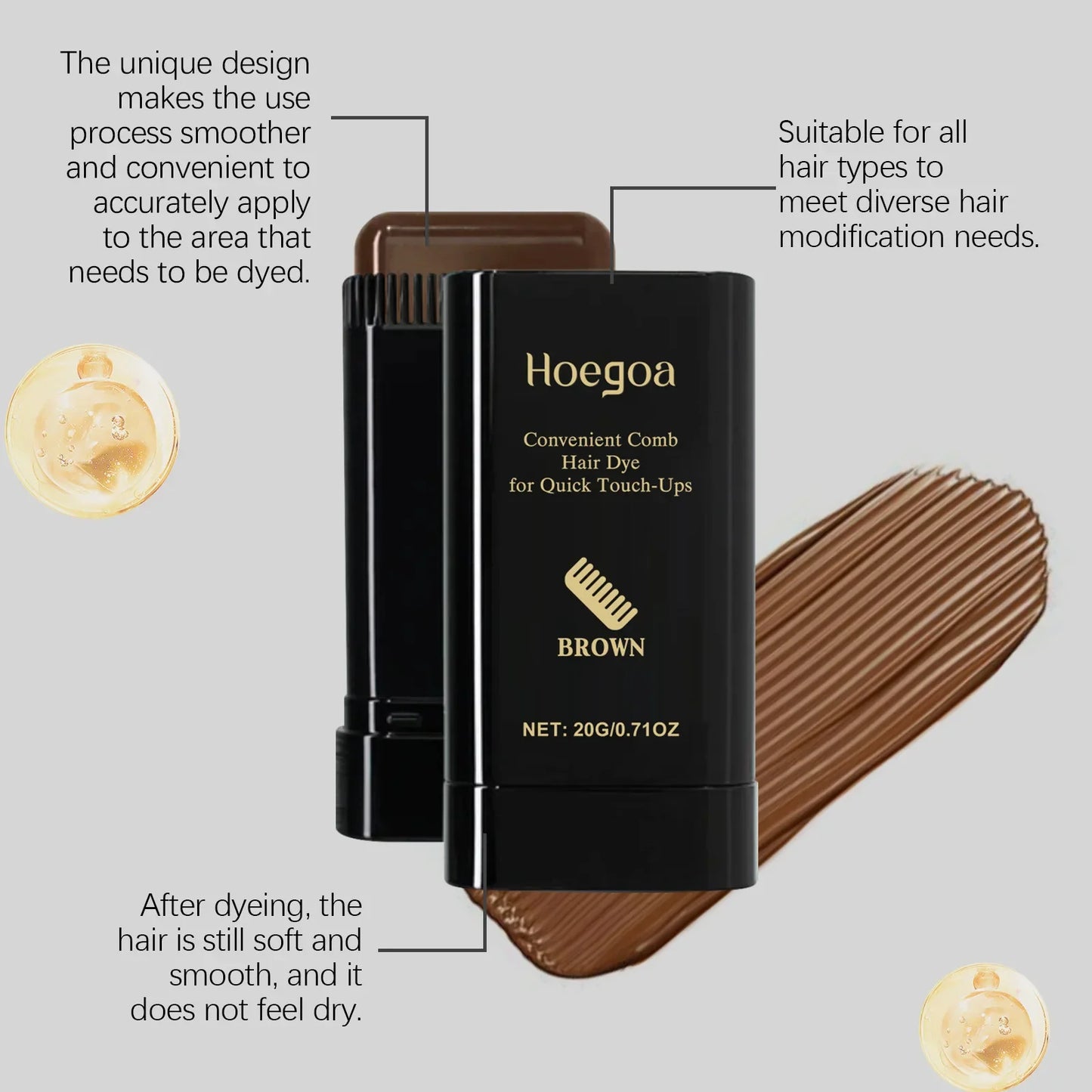 HOEGOA Temporary Hair Color Stick – Gray Root Concealer