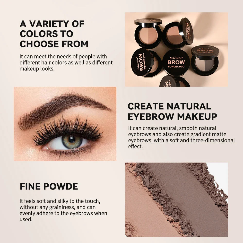 Two-Color Eyebrow Powder Duo – Waterproof Contour & Nose Shadow