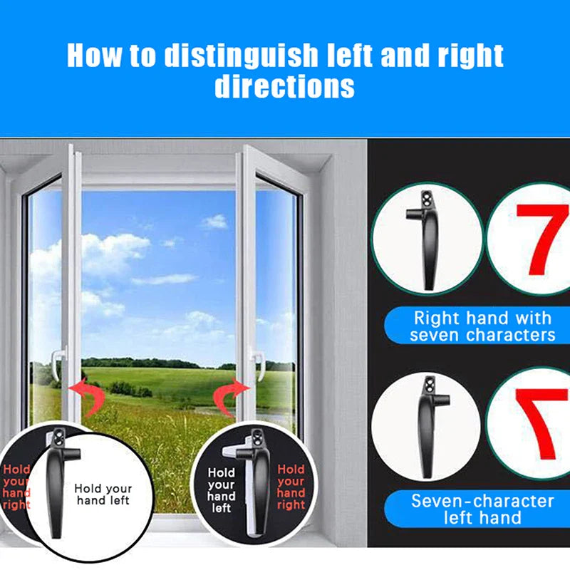 Aluminum Alloy Window Handle – Swing & Push-Out Lock