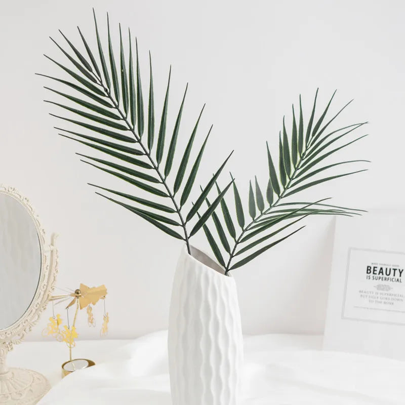 Artificial Tropical Palm Leaves 5/10 Pcs | Wedding & Party Decor