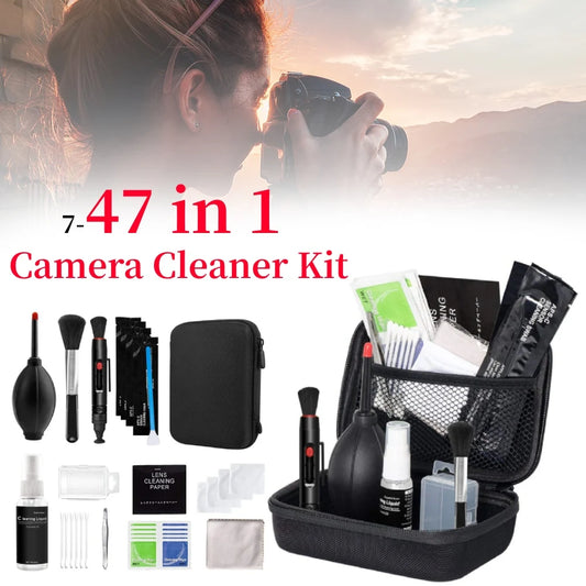 7-47PCS Camera Cleaner Kit DSLR Lens Digital Camera Sensor Cleaning Set for Sony Fujifilm Nikon Canon SLR DV Cameras Clean Kit Peaceful Pleasures Health and Wellness