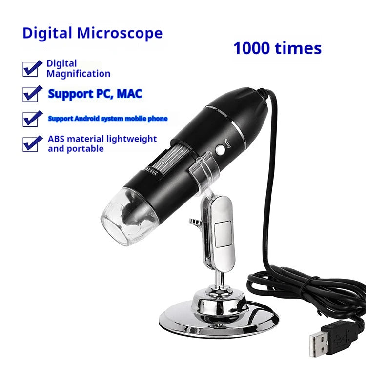 Digital Usb Microscope Three In One 1000X Electron Microscope 1600X Maintenance Magnifying Glass Peaceful Pleasures Health and Wellness 2
