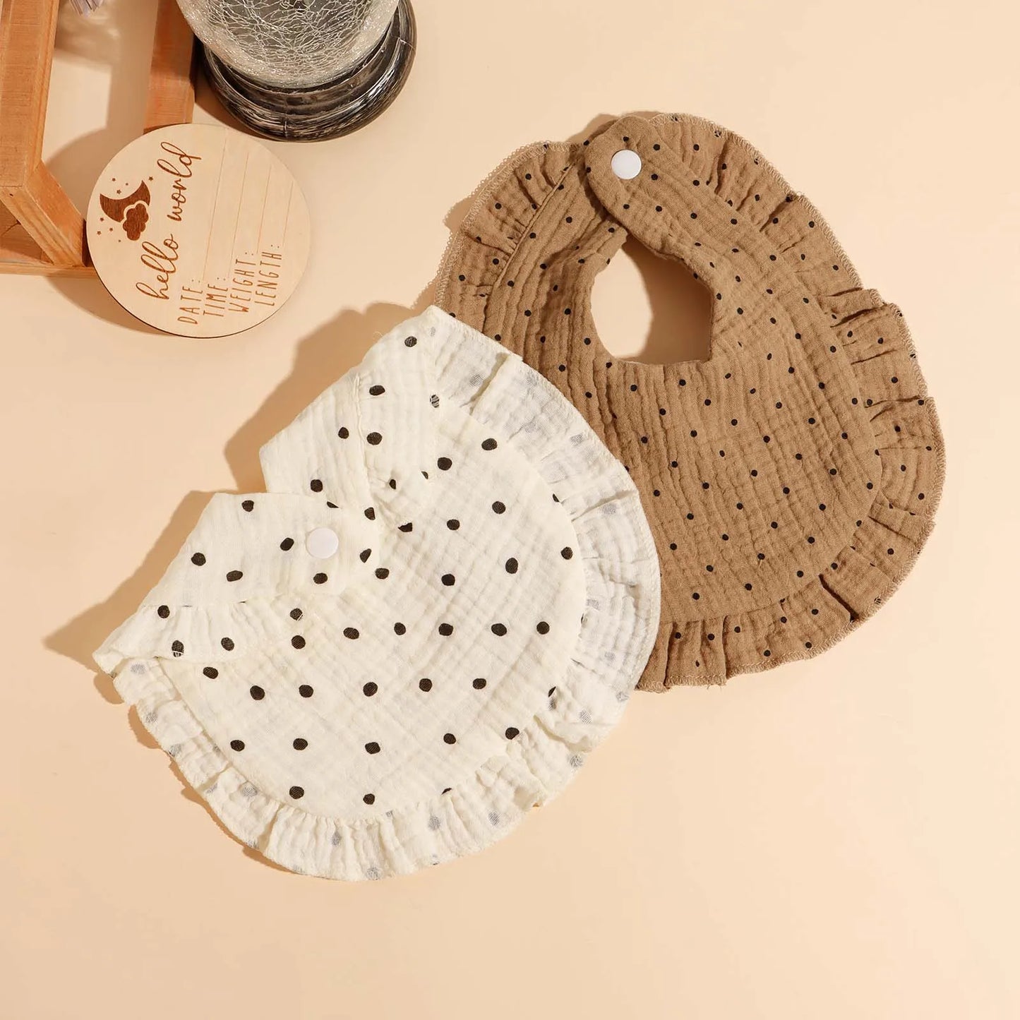 3-Pack Baby Ruffle Bibs & Burp Cloths | Newborn Gift Set