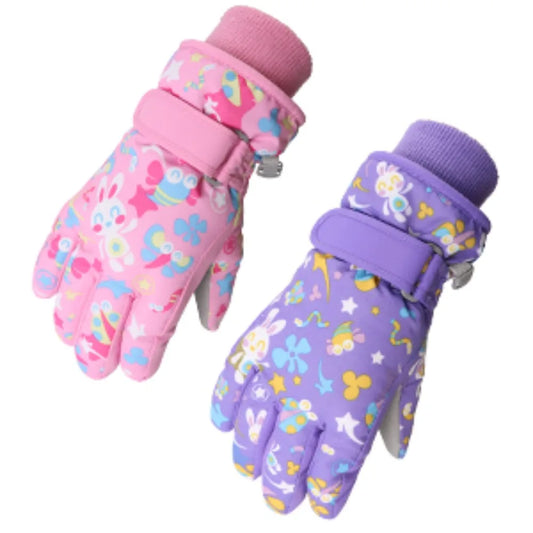 Kids Ski Gloves for Boys Girls, Children Winter Warm Glove with Fleece Lining Cute Designs and Waterproof Snowboard Gloves Peaceful Pleasures Health and Wellness