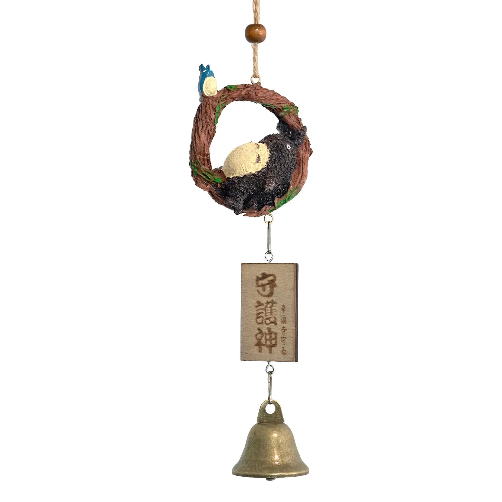Japanese Copper Wind Chime Bell Outdoor Decor Sleepy Cat Wind Chime Decor Copper Furin Bell Wind Chime Peaceful Pleasures Health and Wellness 1pcs