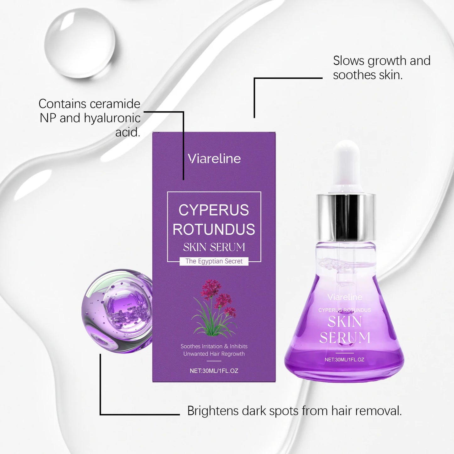 VIARELINE Cyperus Rotundus After-Shave Body Serum 30ml