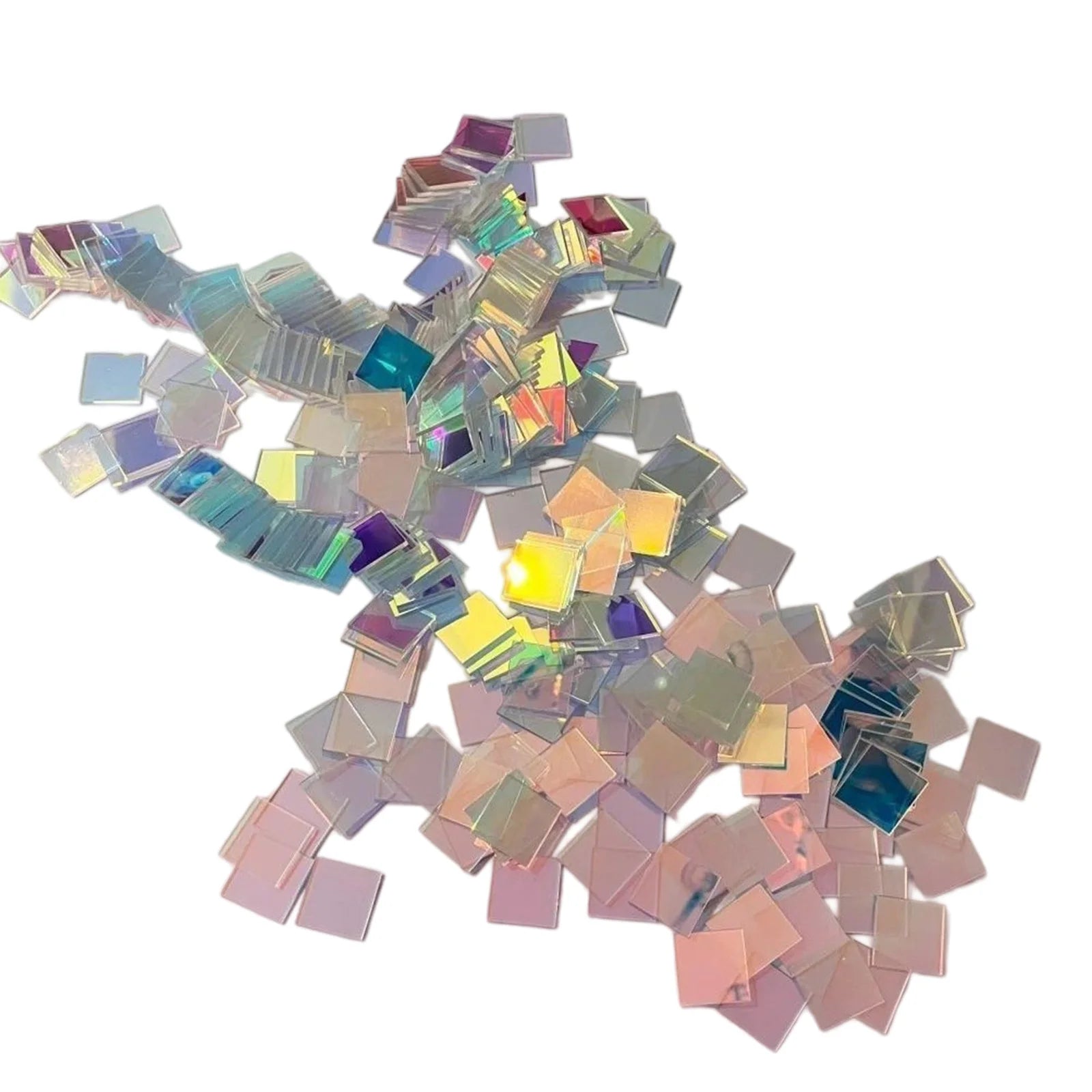 50/100PCS Riandiant Color Plexiglass Iridescent Square Acylic Sheets DIY keychains,Crafting,Home Decoration,Toys,Art Creation Peaceful Pleasures Health and Wellness 50pcs 2X2cm