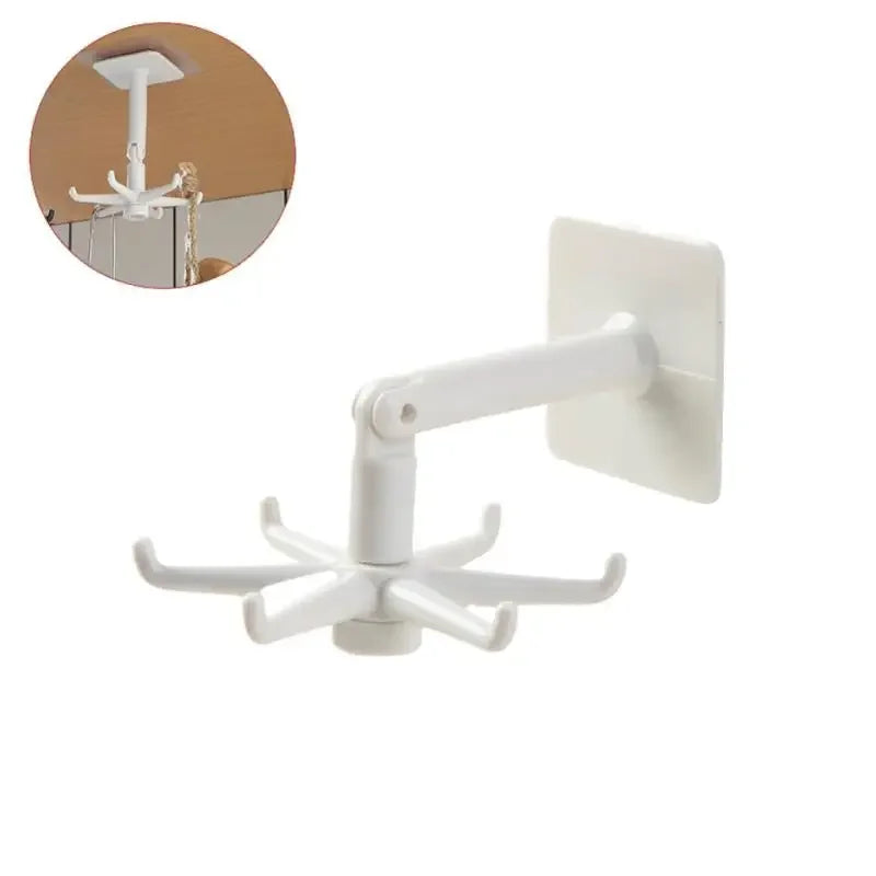 Six-Claw 360° Rotating Adhesive Wall Hook | No Drill