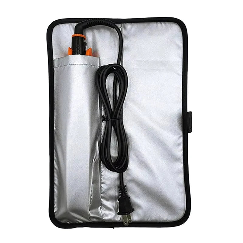 Hair Straightener Storage Bag Curling Heat-resistant Storage Bags Hair Flat Iron Straightener Curler Woman Folding Travel Bags Peaceful Pleasures Health and Wellness