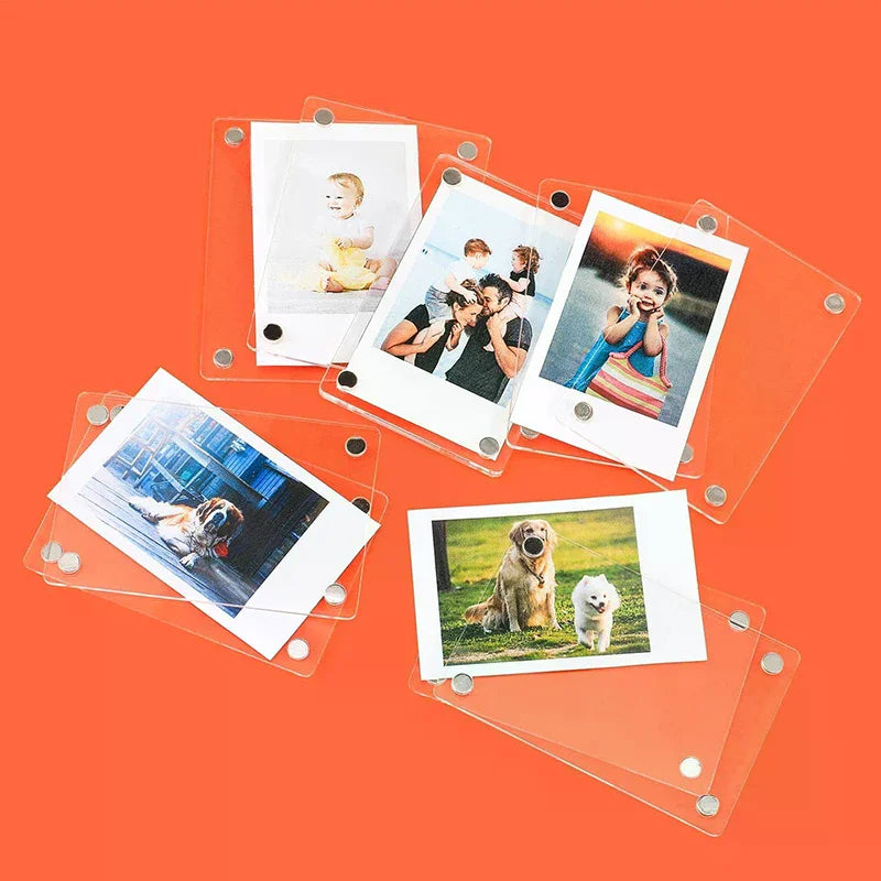 Acrylic Magnetic Fridge Photo Frame – Double Sided Clear Display