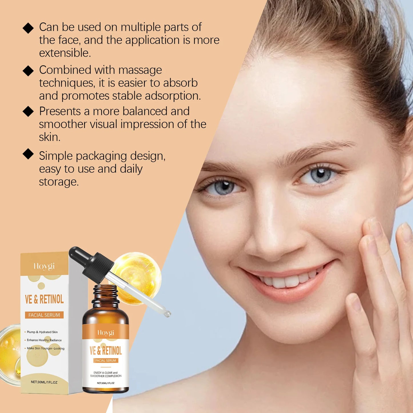 Retinol & Vitamin E Face Serum – Anti-Aging, Firming, Brightening