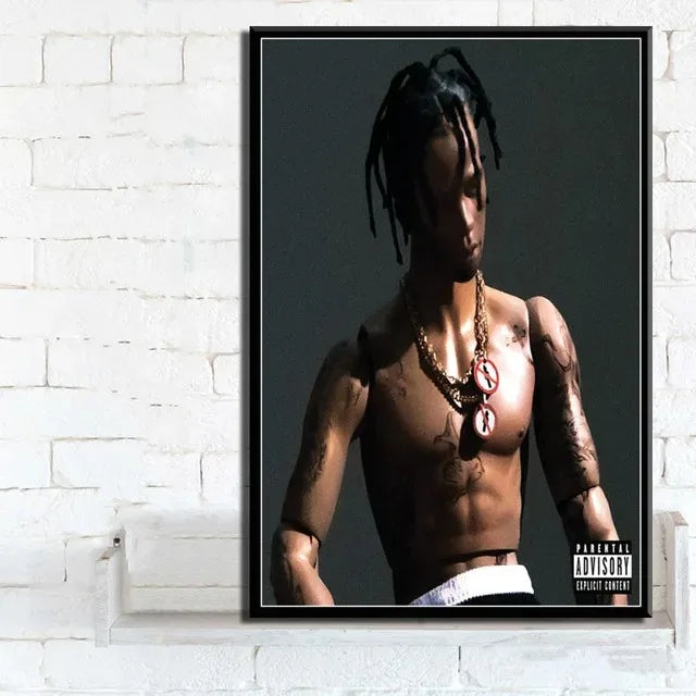 Travis Scott Astroworld Rodeo Canvas Poster | Rap Wall Art