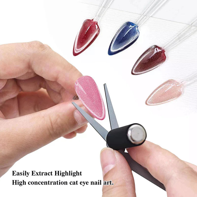 Multifunctional Cat's Eye Nail Magnetic Stick Super Strong Gel Polish Magnet Pen Cylinder Magnetic Cat's Eye Magnet Iron Sheet Peaceful Pleasures Health and Wellness