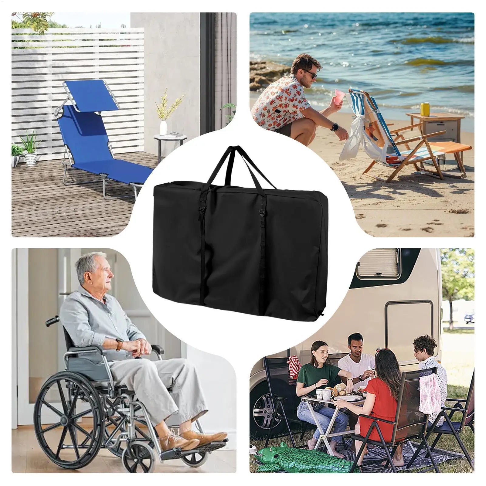 Waterproof Wheelchair Carry Bag | Oxford Cloth Camping Carrier Wheelchair Carrier Bag Peaceful Pleasures Health and Wellness