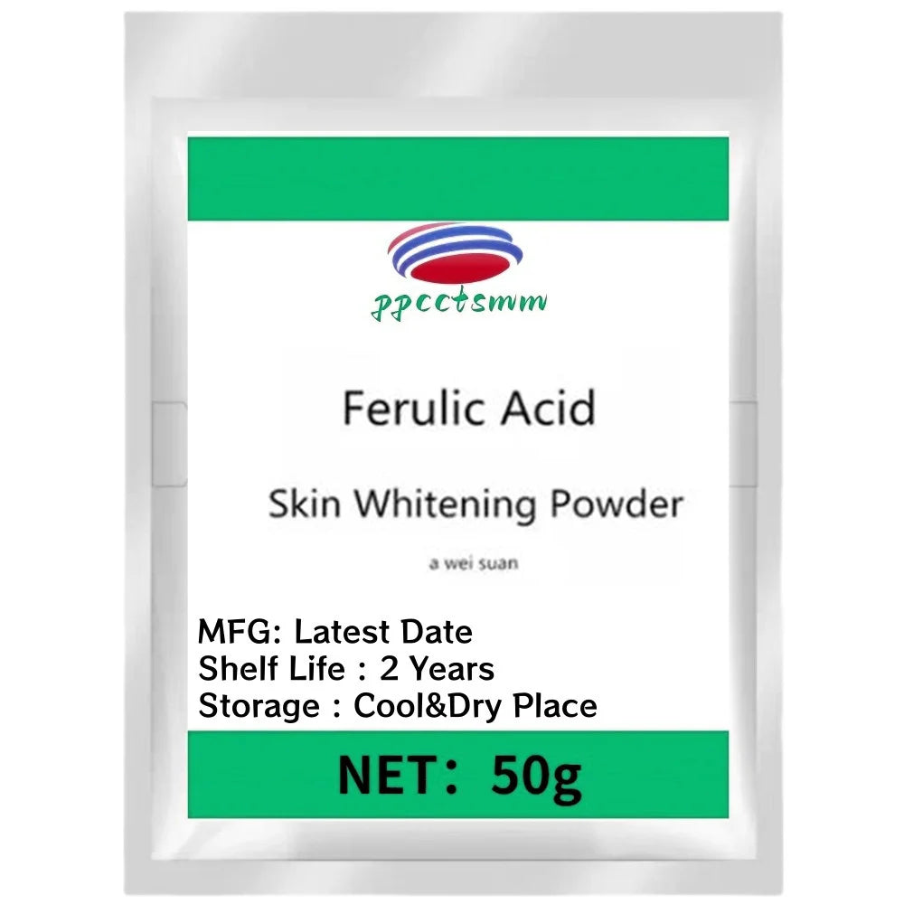 Hot Supply 99% Ferulic Acid Powder For Skin Whitening Free shipping Peaceful Pleasures Health and Wellness 50g