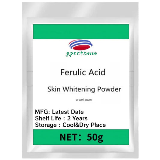 Hot Supply 99% Ferulic Acid Powder For Skin Whitening Free shipping Peaceful Pleasures Health and Wellness 50g