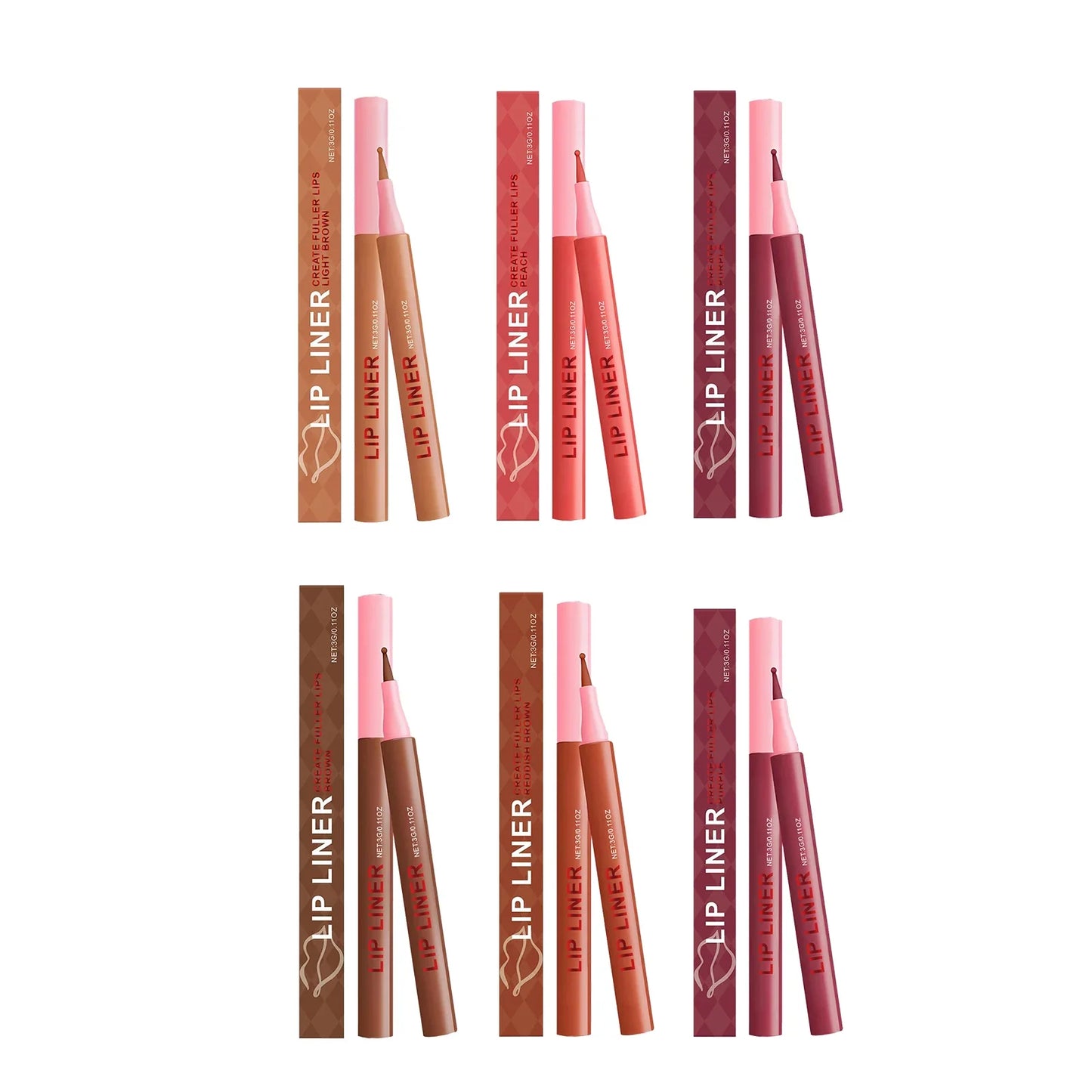 Waterproof Matte Lip Liner Pencil – Long-Lasting & Smudge-Proof