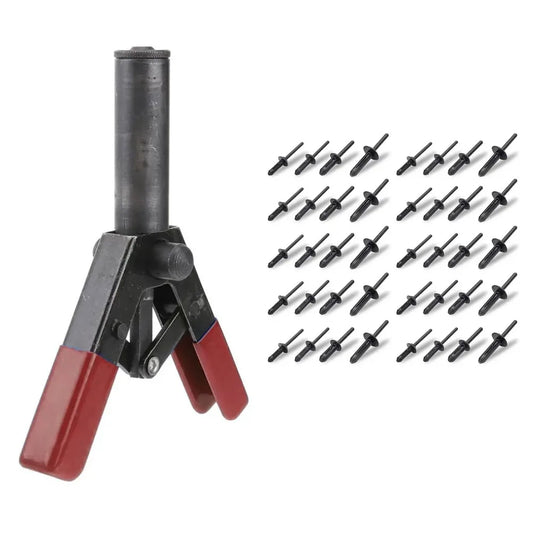 Quick Set Plastic Rivet Gun 40Pcs Multifunctional POM Rivets for Car Door Panel Trim Fastening Peaceful Pleasures Health and Wellness