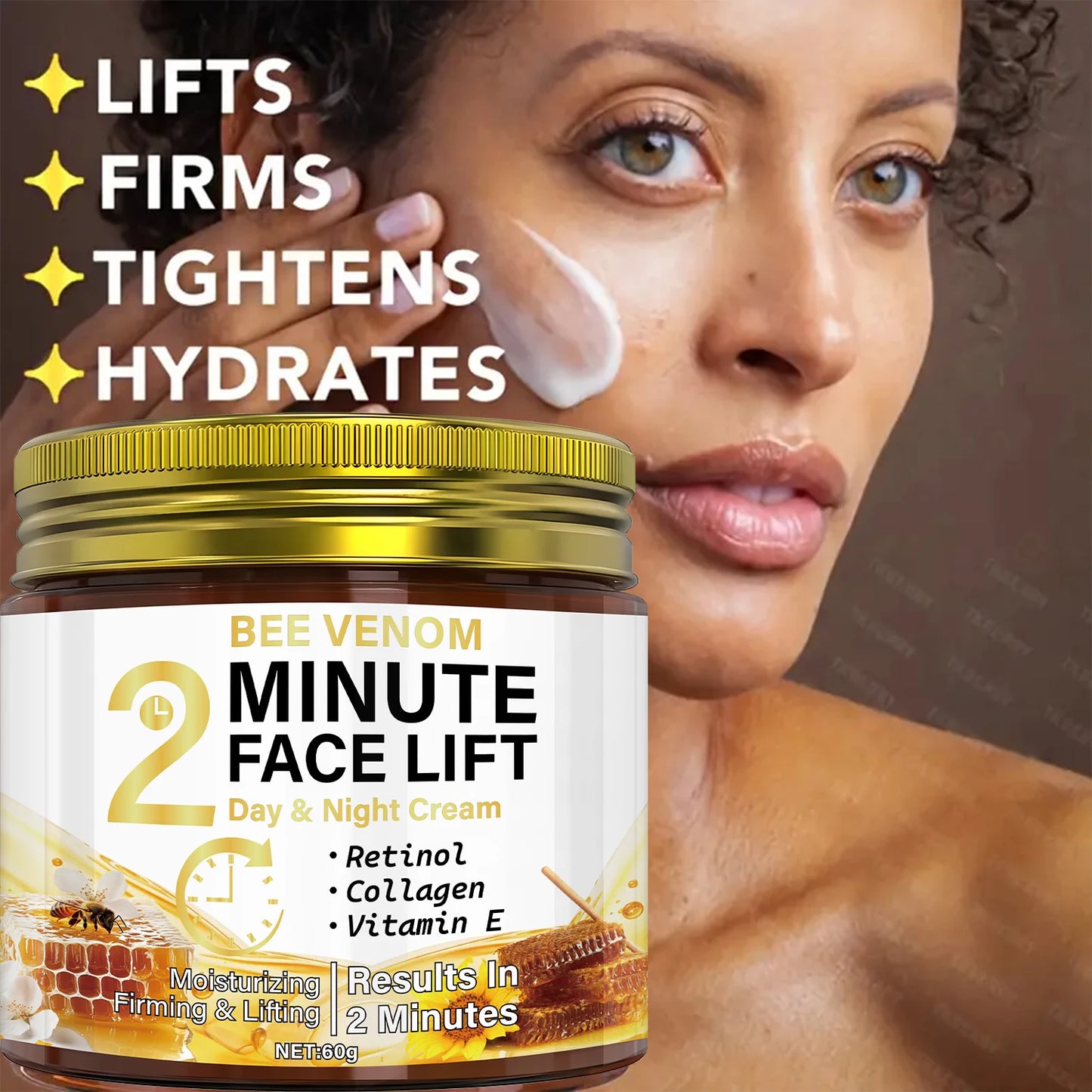 Bee Venom Anti-Aging Face Cream | Retinol & Collagen 60g