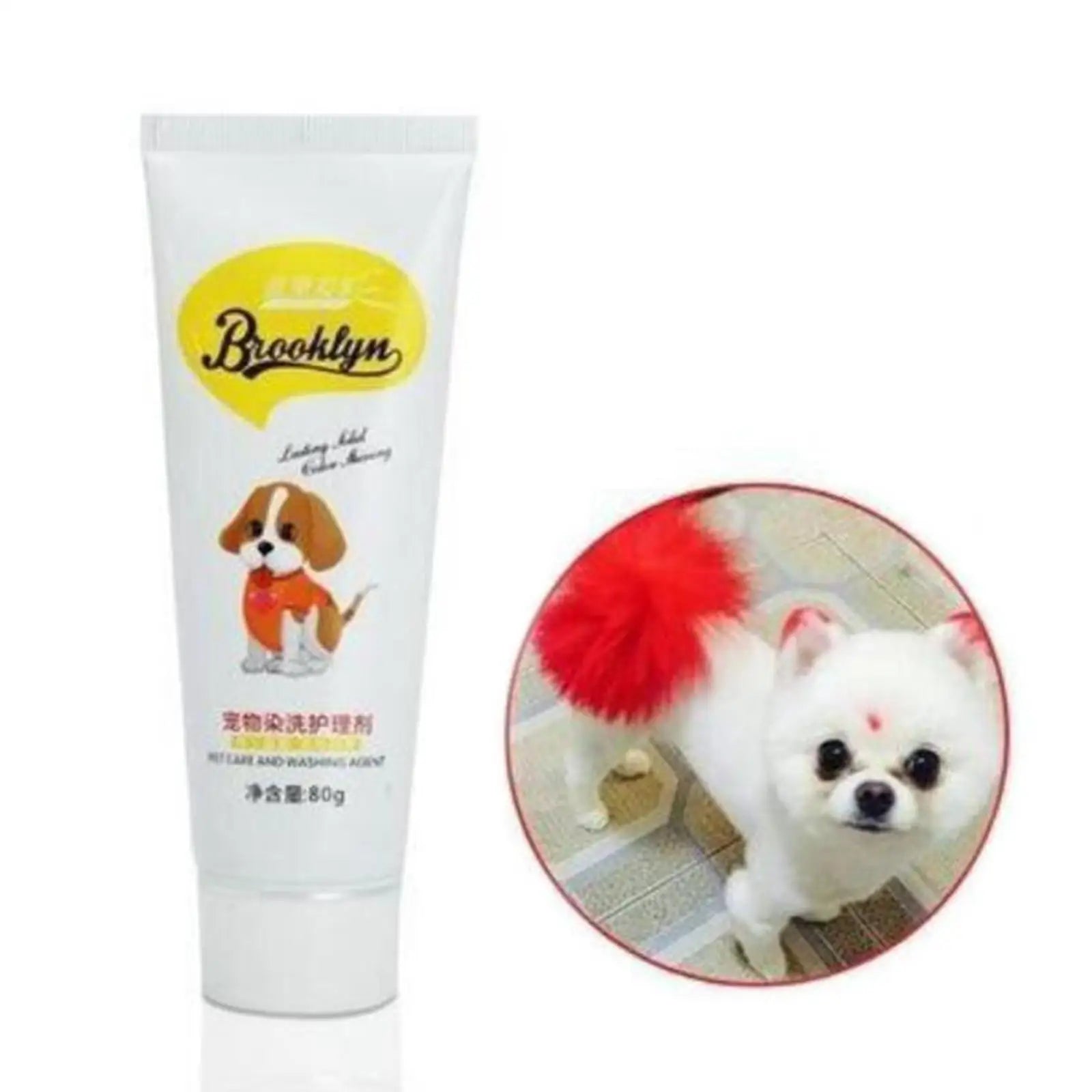 Dog Hair Dye Safely Grooming Lightweight Pet Care Professional Hair Dye Coloring Peaceful Pleasures Health and Wellness Red